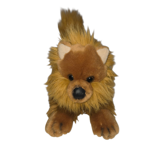 Animal Alley Plush Brown Dog Stuffed Animal with Fluffy Tail 13 in Pomeranian - Picture 1 of 9